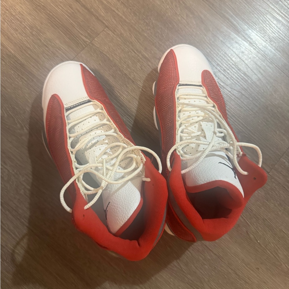 Jordan Men’s Red and White Basketball Shoes